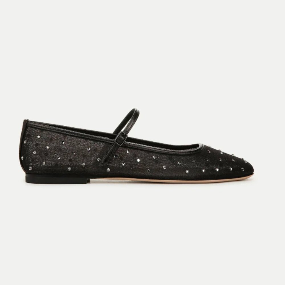 Veronica Beard Ellie Crystal Mesh Flat, Size 7, $300